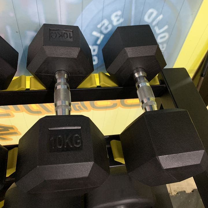 ラバーヘックス  ダンベル　　27.5kg２個