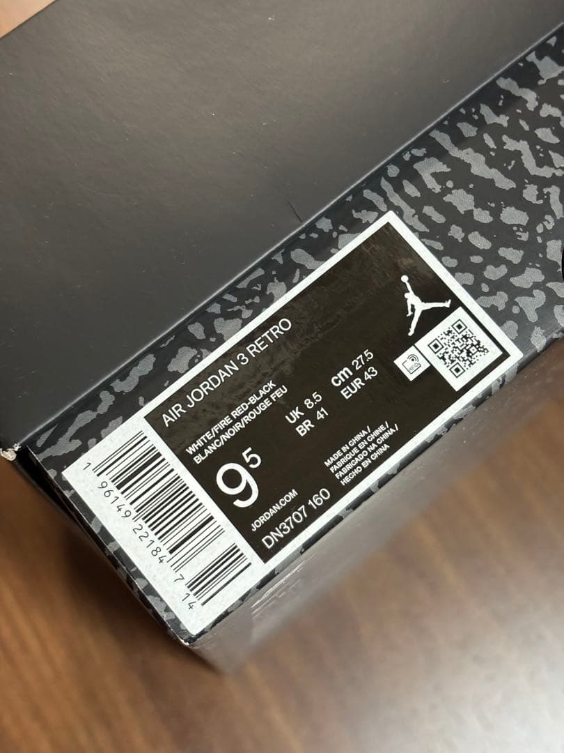 AIR JORDAN 3 RETRO サイズ27.5cm