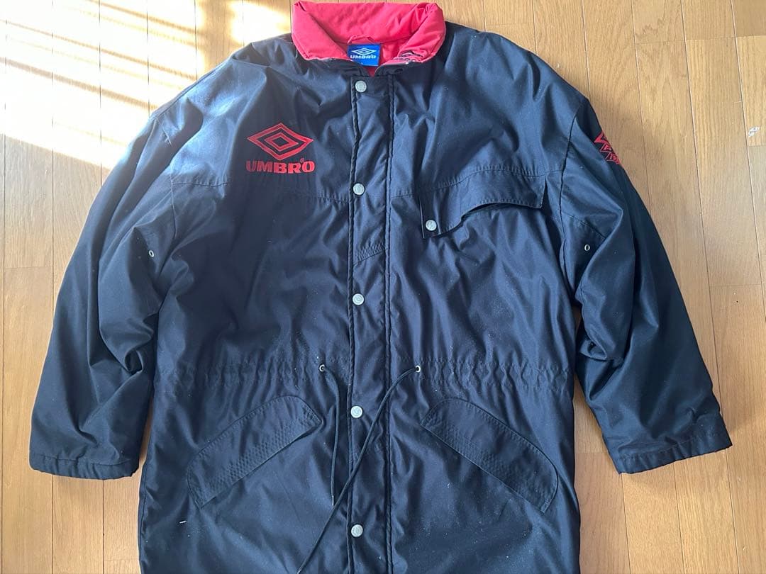 UMBRO アンブロ 刺繍ロゴジャケット L ブラック×レッド 90s〜00s