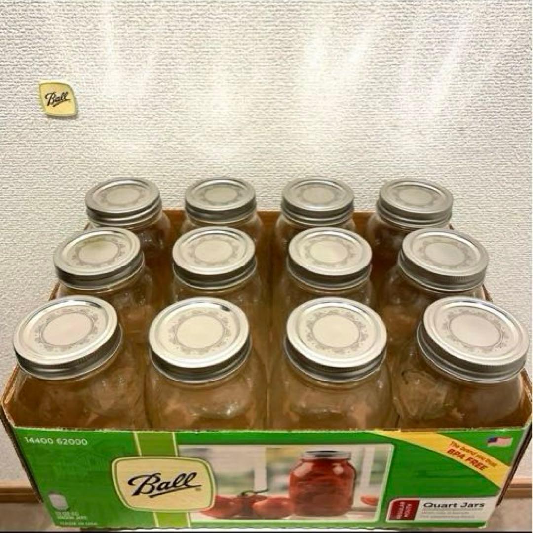 Ball社製　32oz メイソンジャー　クリアー12個