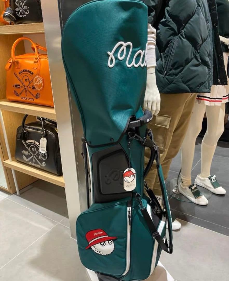 マルボンゴルフキャディバッグ　スタンド式グリーン