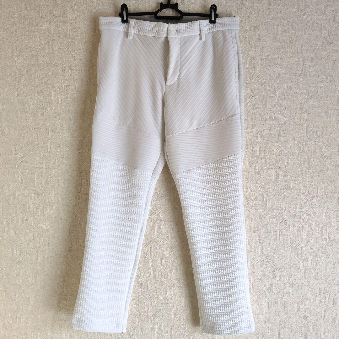 アディダス　ゴルフパンツ　2XL 白ストレッチ　アンクルパンツ メンズ
