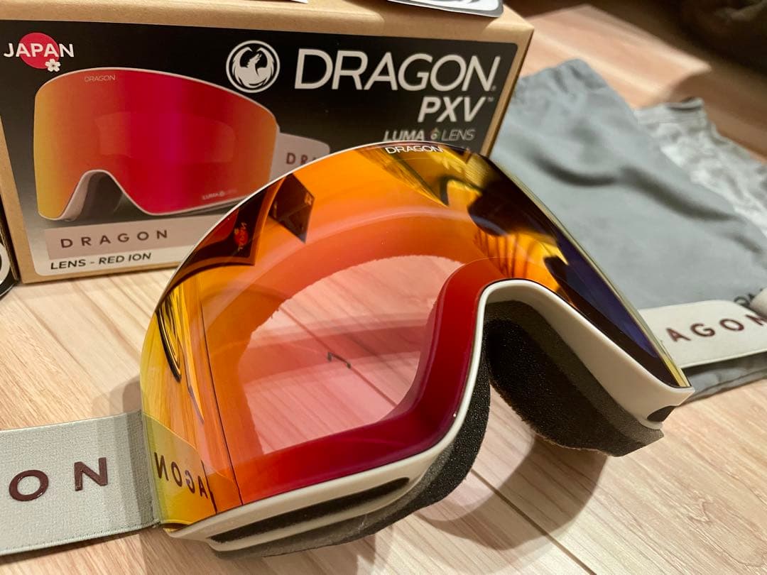 【試着のみ】25.26年モデルDRAGON PXVミラー平面レンズ ベージュ