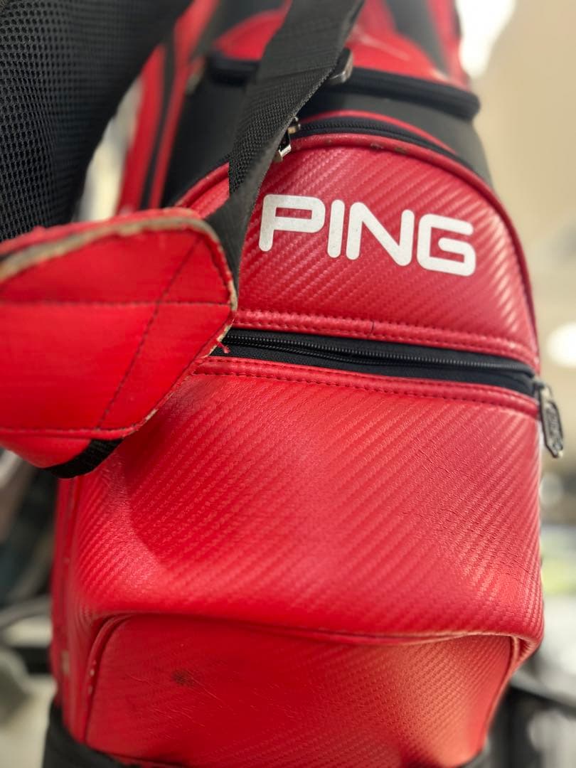 PING ゴルフキャディバッグ レッド