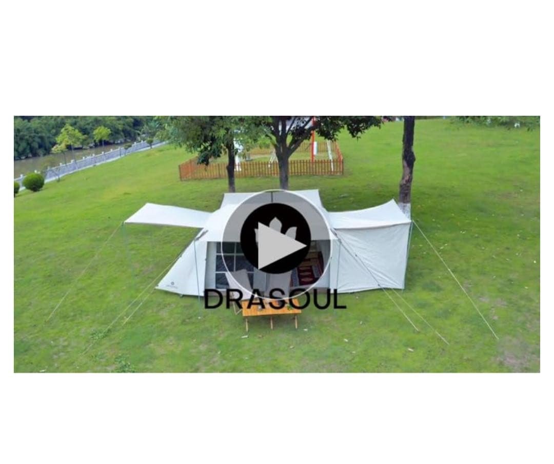 DRASOUL ロッジ型テント 5人〜8人用　ポップアップ式テント