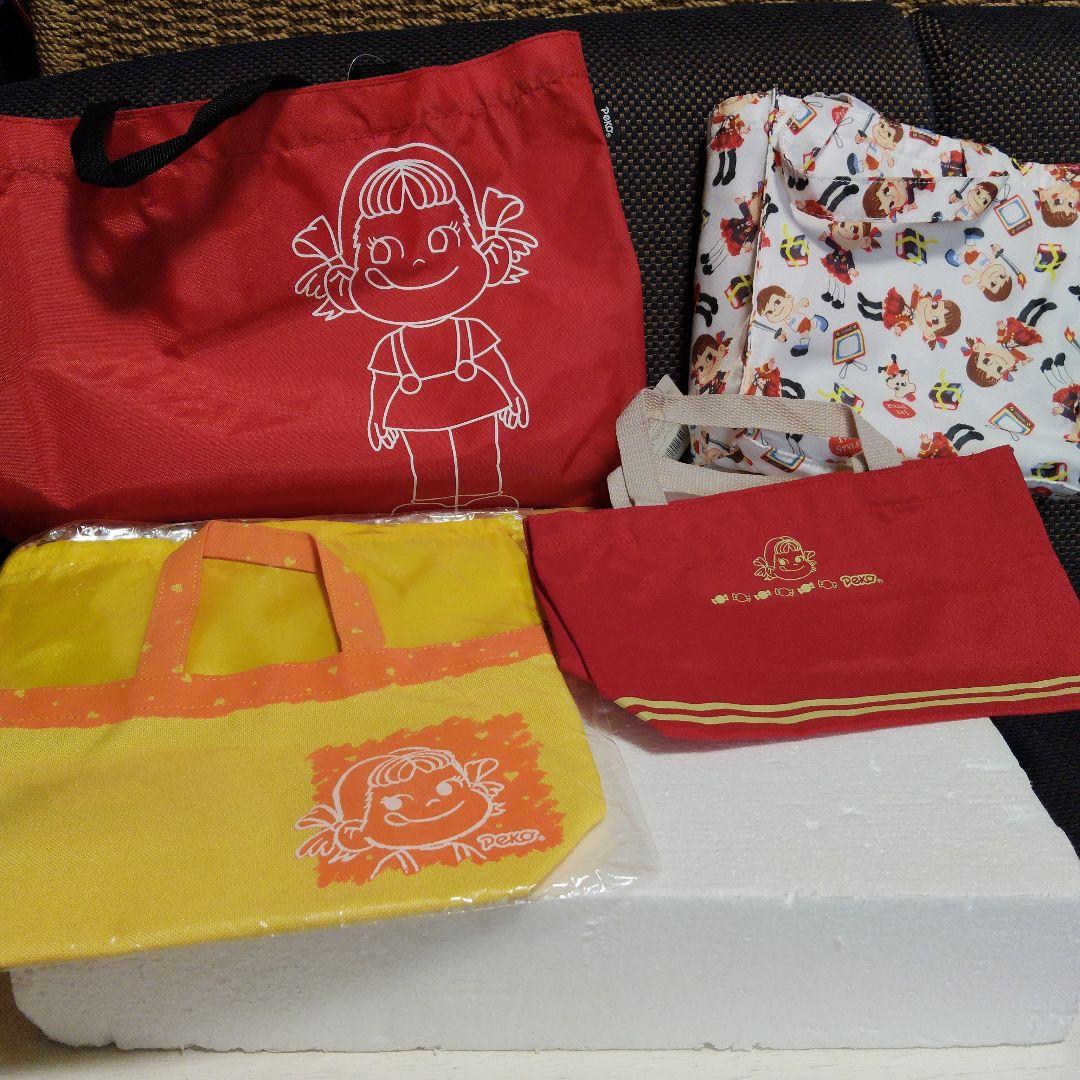 レトロペコちゃんぬいぐるみトートバッグ収納ケースその他約20点以上まとめ売り