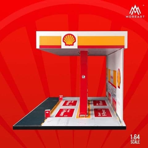 MoreArt 1/64 Shell V-Power ガソリンスタンド ジオラマ