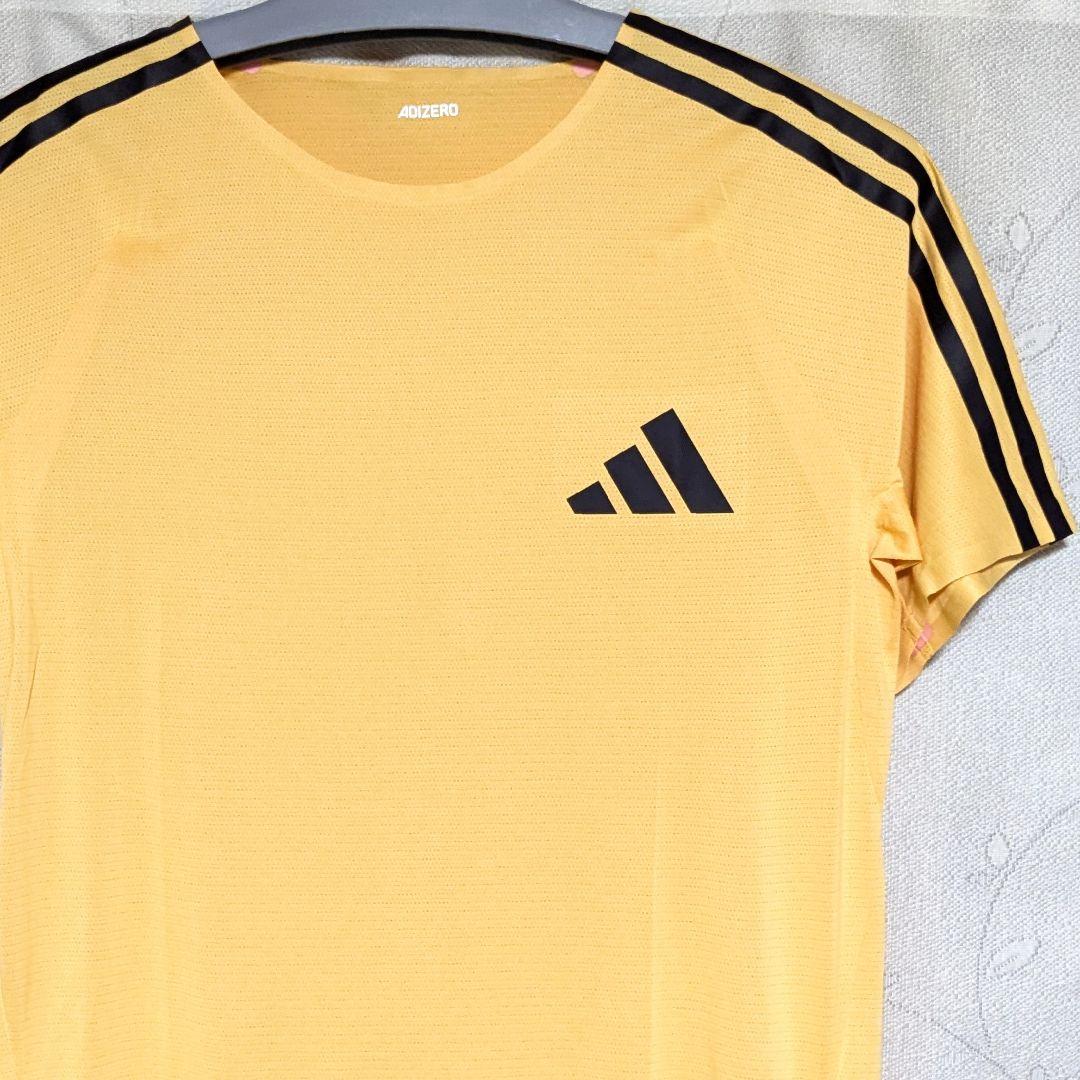 ■adidas ADIZERO Pro Elite Tシャツ 黄M アディゼロ■