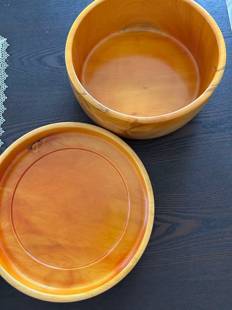 希少　天然木ひのき　茶ひつ　菓子器3点セット