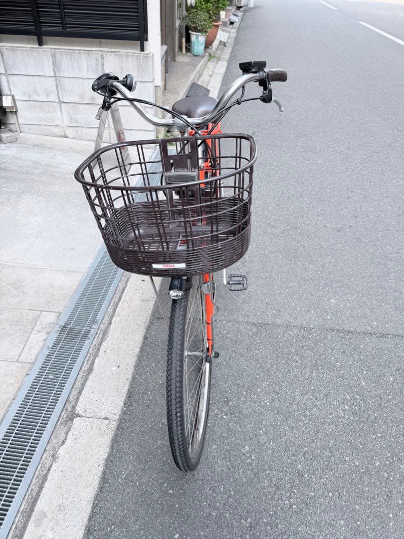 大阪府　ヤマハ　オレンジ 電動アシスト自転車 内装3段変速