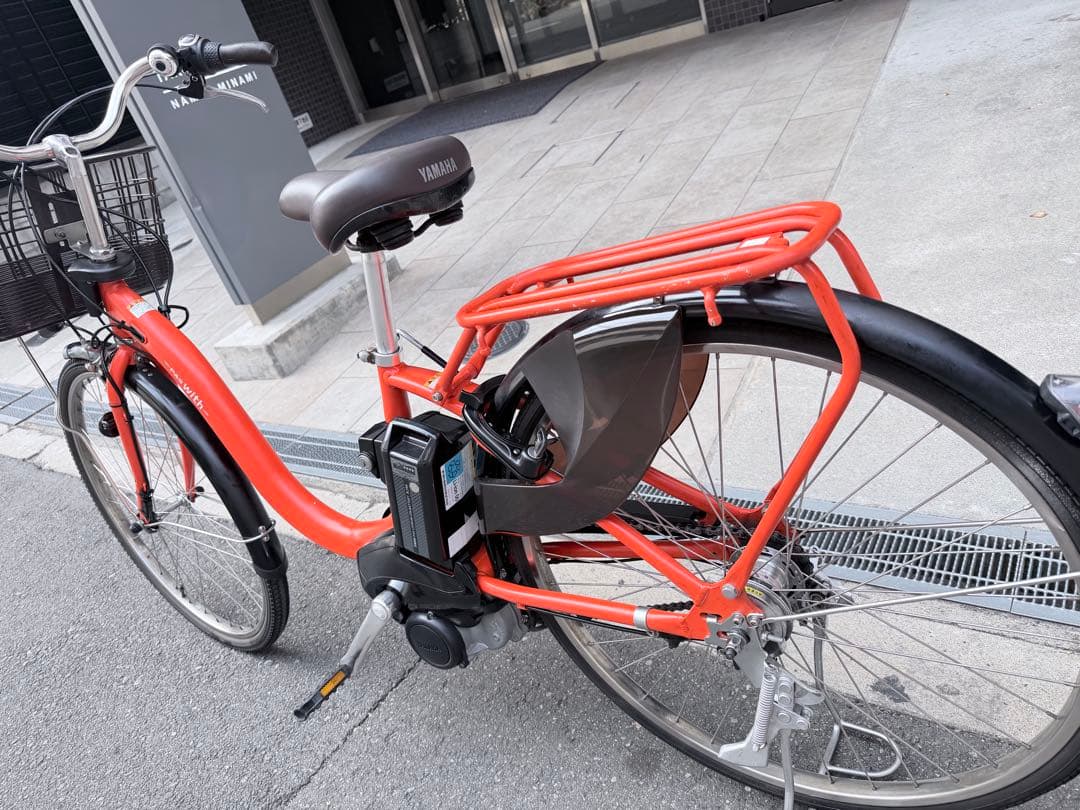 大阪府　ヤマハ　オレンジ 電動アシスト自転車 内装3段変速