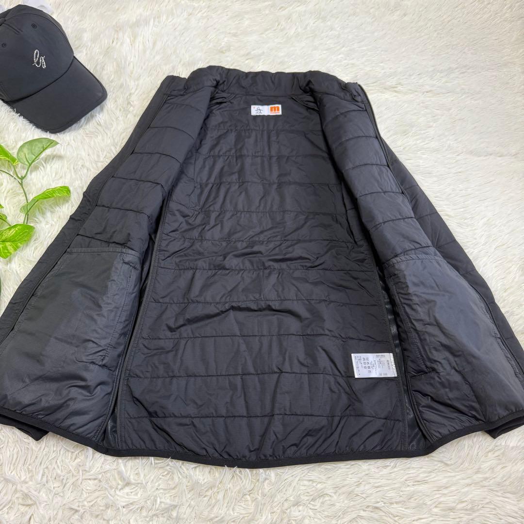 【マンシングウェア】美品 中綿ジャケット ブラック ロゴ Mサイズ レディース