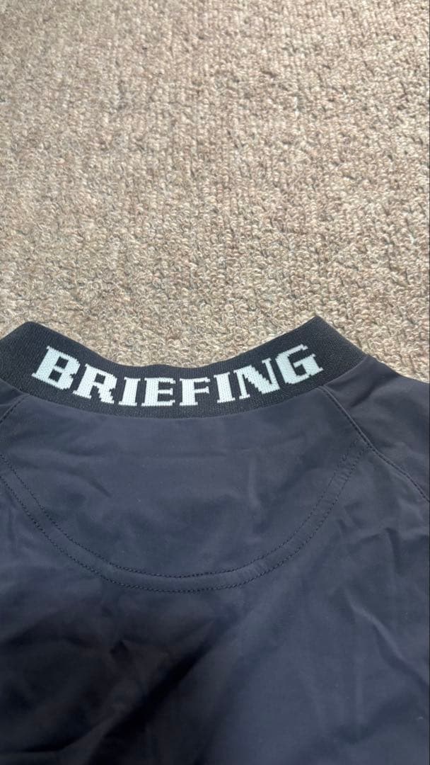 BRIEFING ブラックモックネックシャツ XL