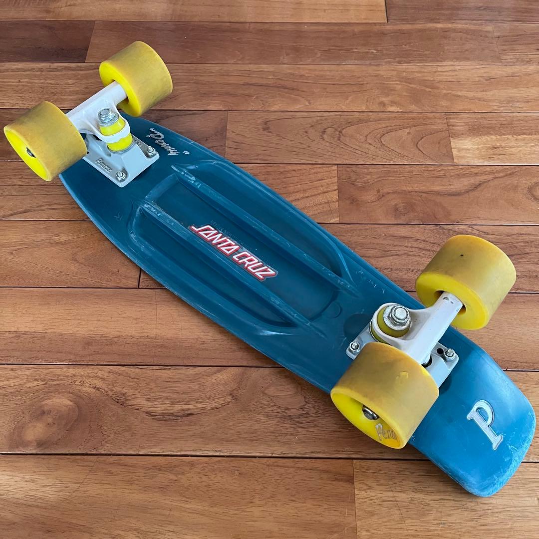 Penny スケートボード ブルーグリーン　純正部品 カスタムペイント