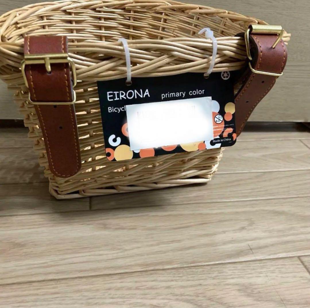 EIRONA キッズ 自転車 ウィッカー バスケット ブラウン