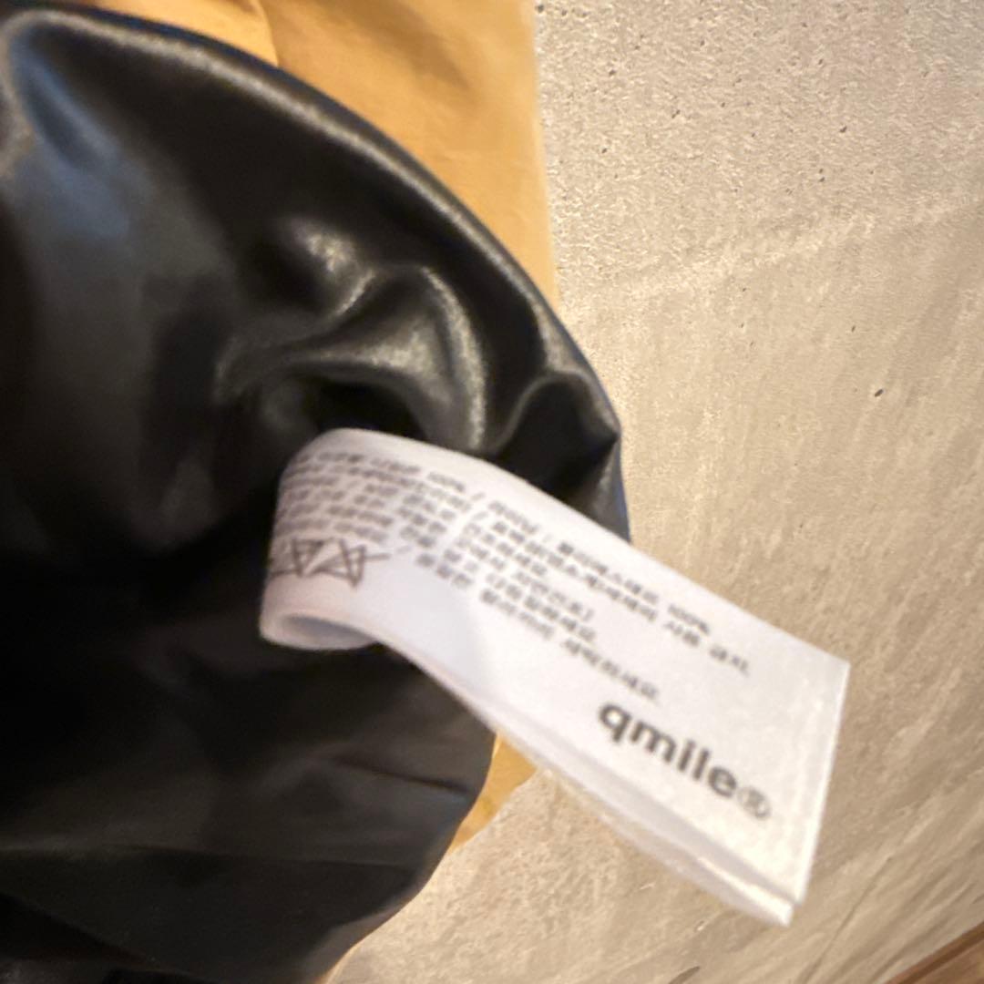 qmile 韓国　ウェア　オーバーサイズナイロンジャケット ベージュ/ブラック