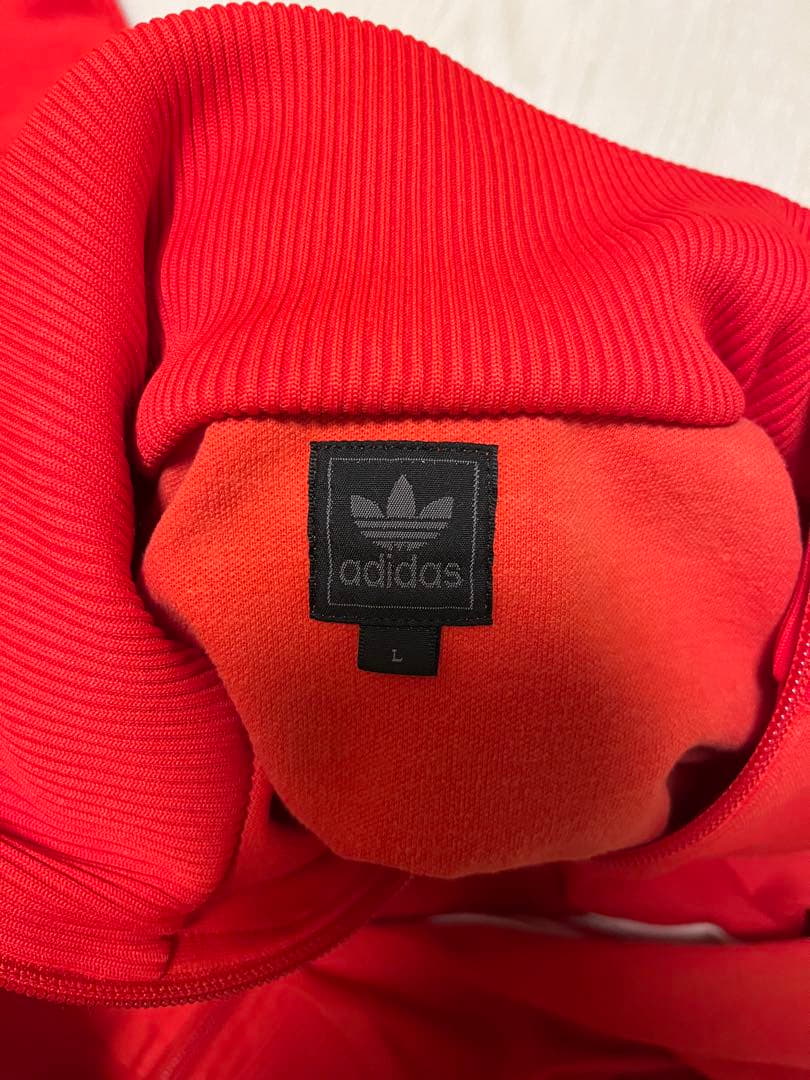 adidas 赤ジャージ Lサイズ CSFロゴ付き