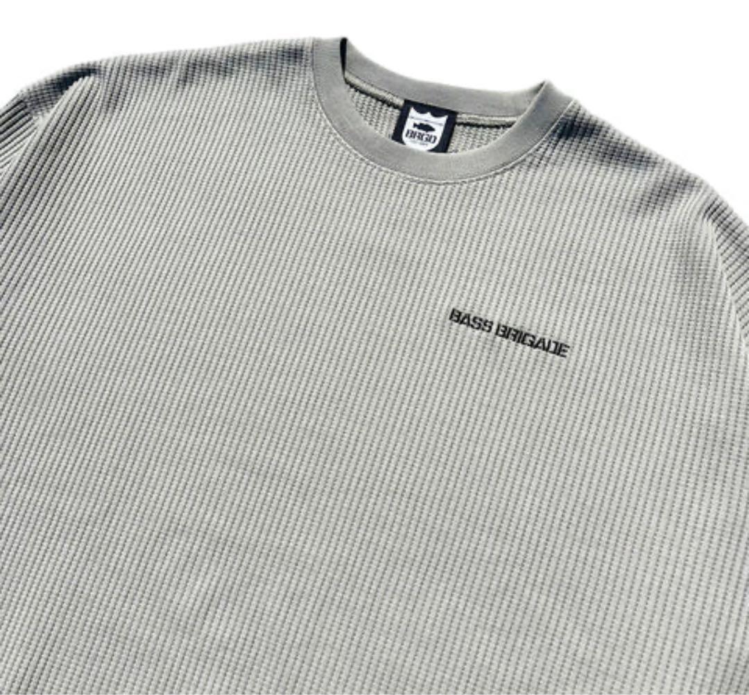 BASS BRIGADEサーマルロングTシャツグレーLサイズ★バスブリゲード