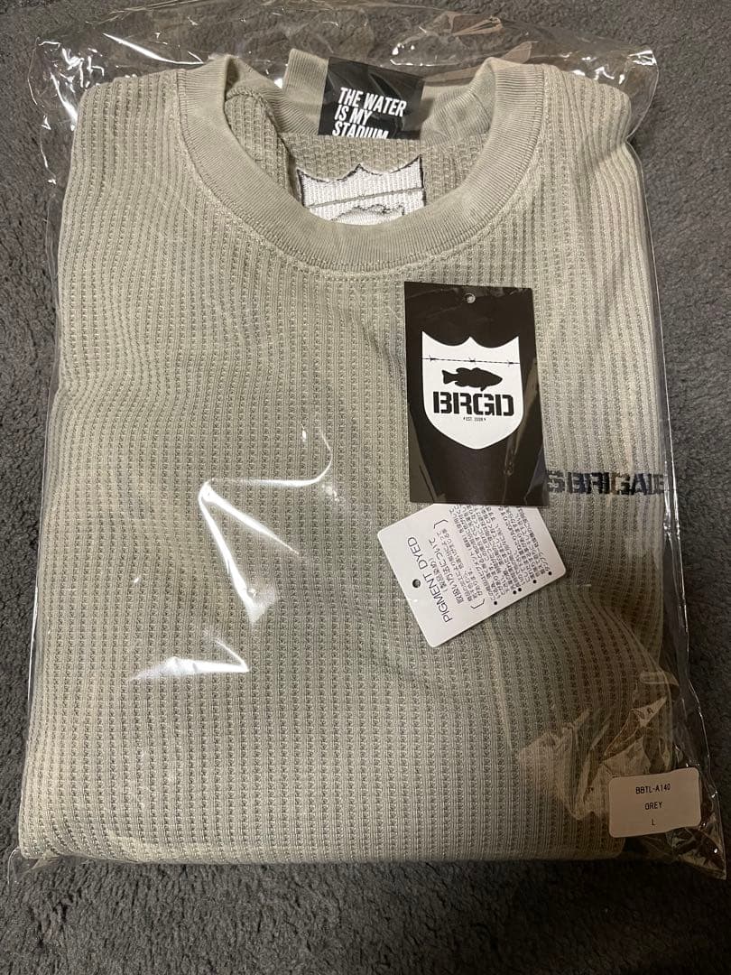 BASS BRIGADEサーマルロングTシャツグレーLサイズ★バスブリゲード