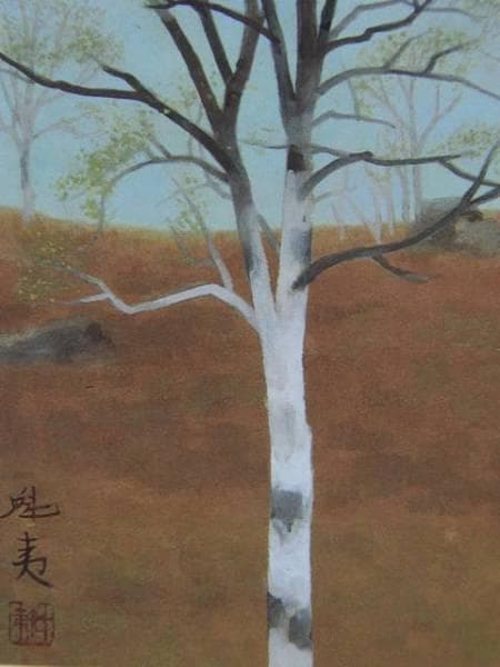 東山　魁夷、春丘、希少画集画、新品額装付