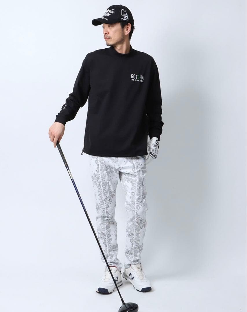 GOTCHA GOLF ガッチャゴルフ　モックネックシャツ　ブラック　L 新品