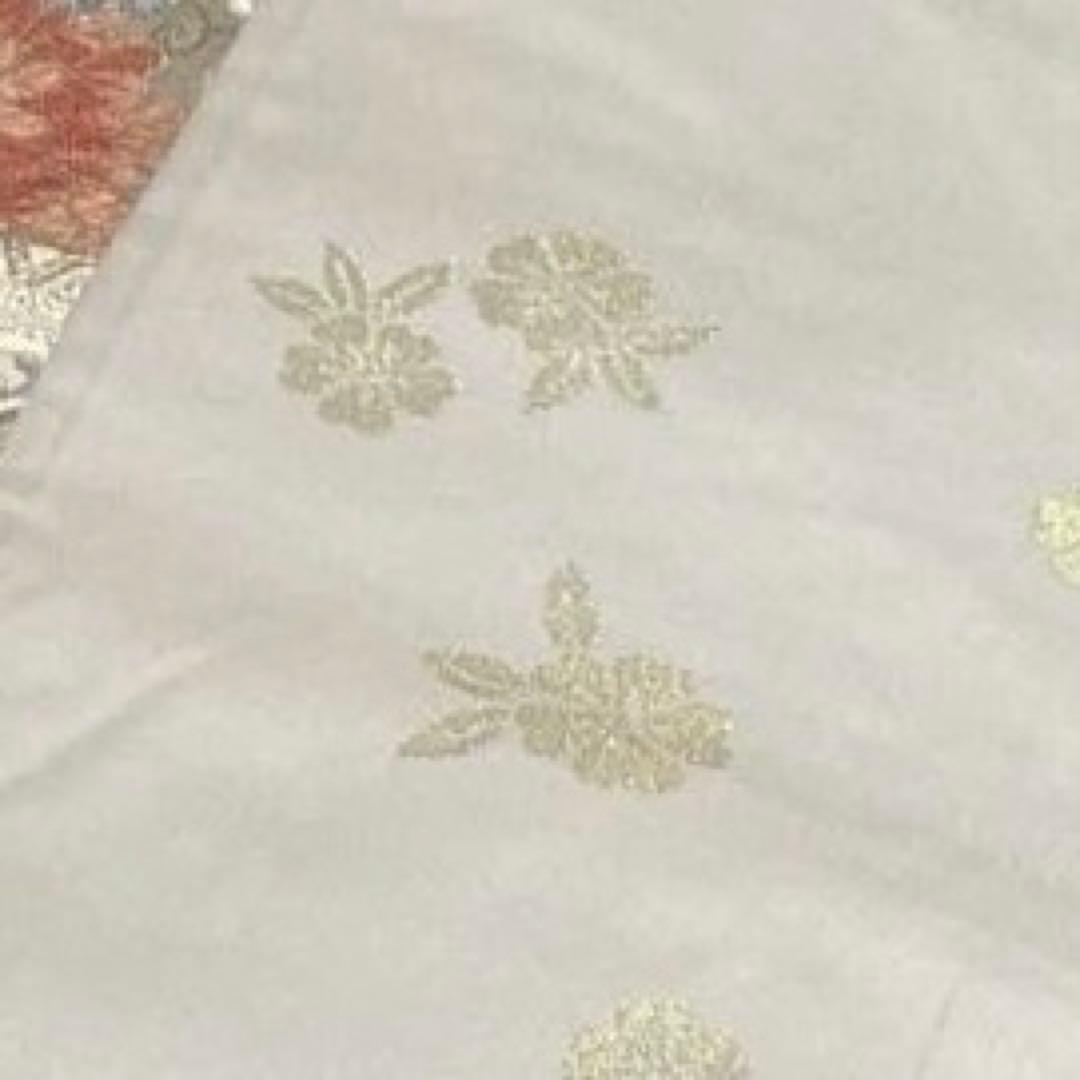 table runner 「花籠吉鳥」　帯リメイク 長長尺270㎝　正絹