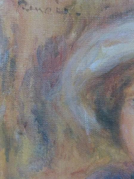 ルノワール、【白い帽子の娘】、希少画集画、新品高級額・額装付、状態良好
