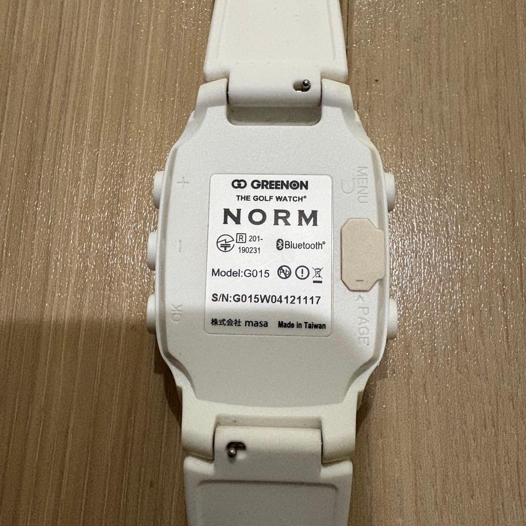 美品【グリーンオン】ノルムGPSゴルフウォッチ ホワイト