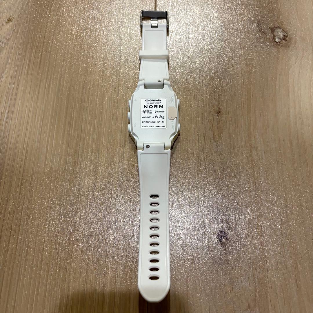 美品【グリーンオン】ノルムGPSゴルフウォッチ ホワイト