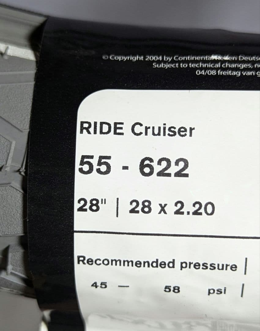continental ride cruiser 28×2.20(622-55)