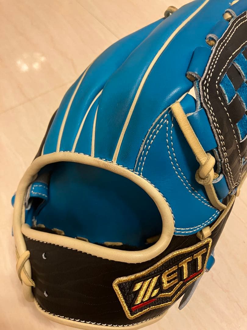 ZETT 軟式グローブ 青黒 源田モデル