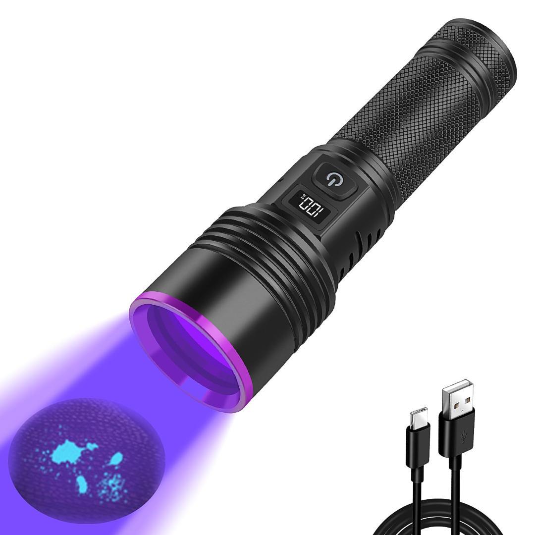 ブラックライト 365nm 30ｗ 無段階調光 uvライト 電量指示 アニサキp