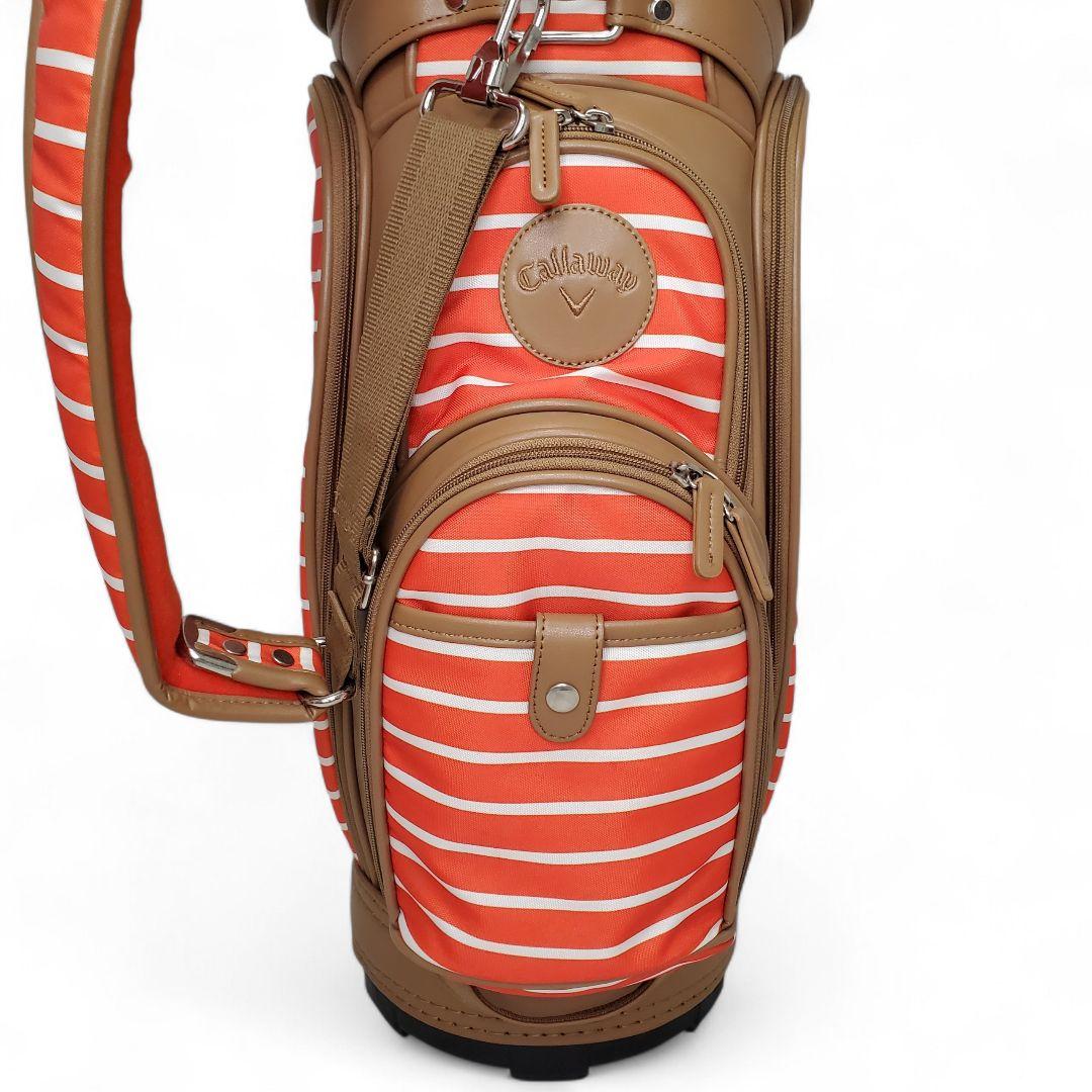 美品 Callaway キャディバッグ オレンジ ボーダー