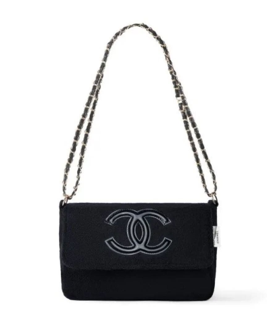 k*様 CHANEL シャネル ミニバッグ ポーチ ブラック×ブラックロゴ チェ