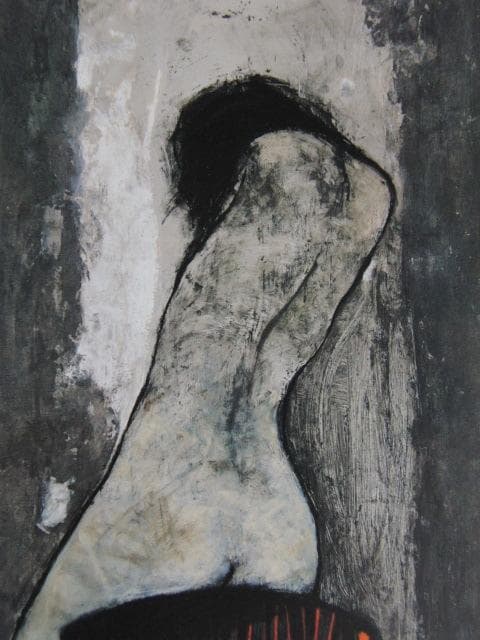 栗原一郎、【裸身】、希少な大判額装用画集より、美品、日本人画家