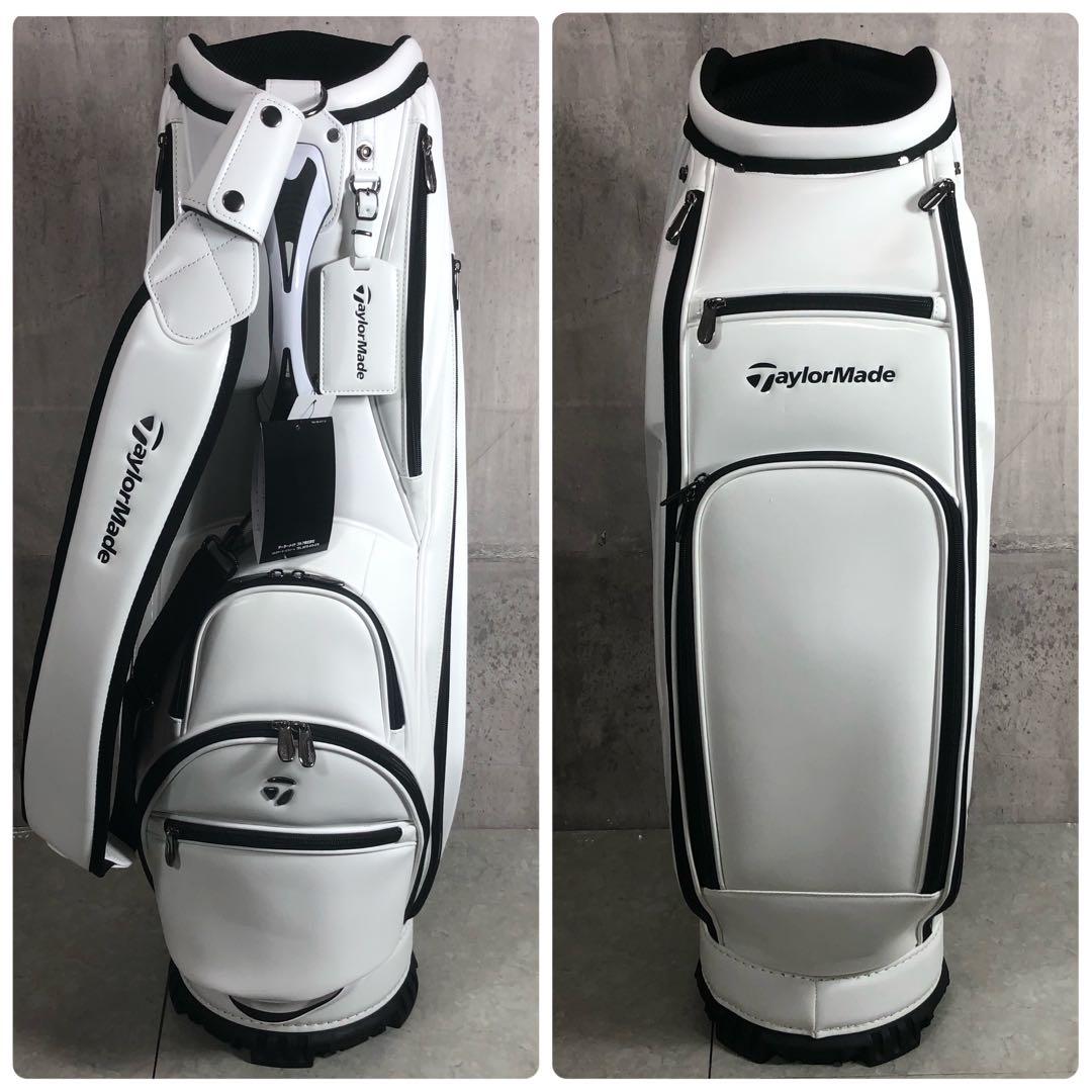 TaylorMade　プレミアムモダン　キャディバッグ　ホワイト　PUレザー