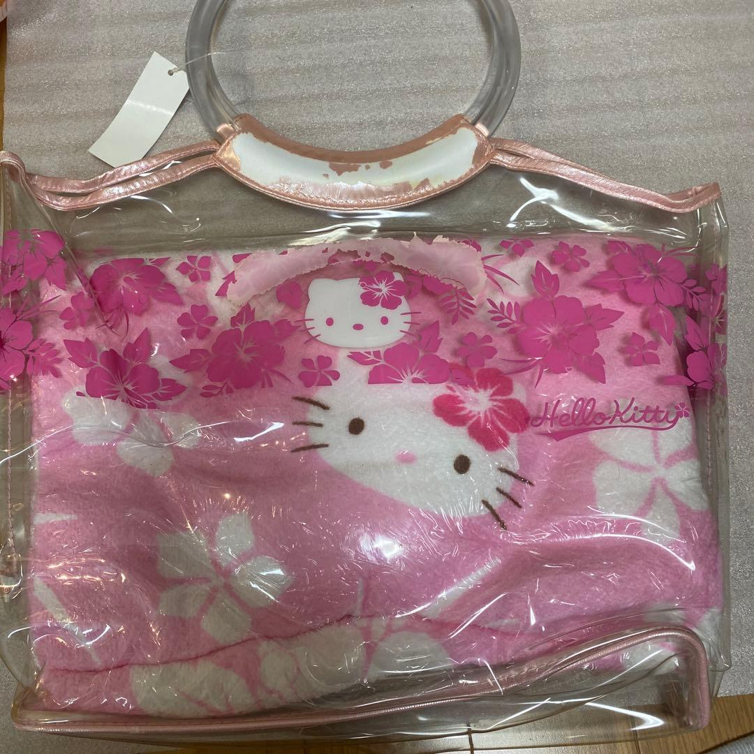 【新品、未使用】2001年製　ハローキティ　ハワイアン　バッグ　バスタオル