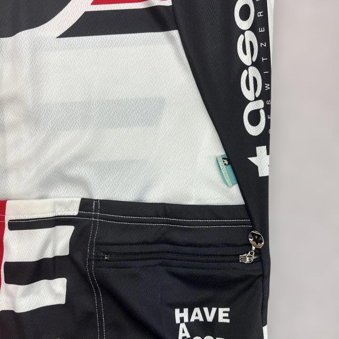 【新品】assos サイクルジャージ ホワイト/レッド/ブラック