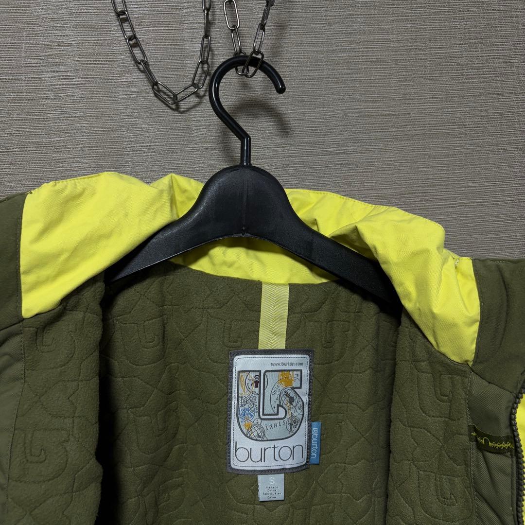 Burton 防水フード付きウェア イエロー/オリーブ スノボウェア スノボ