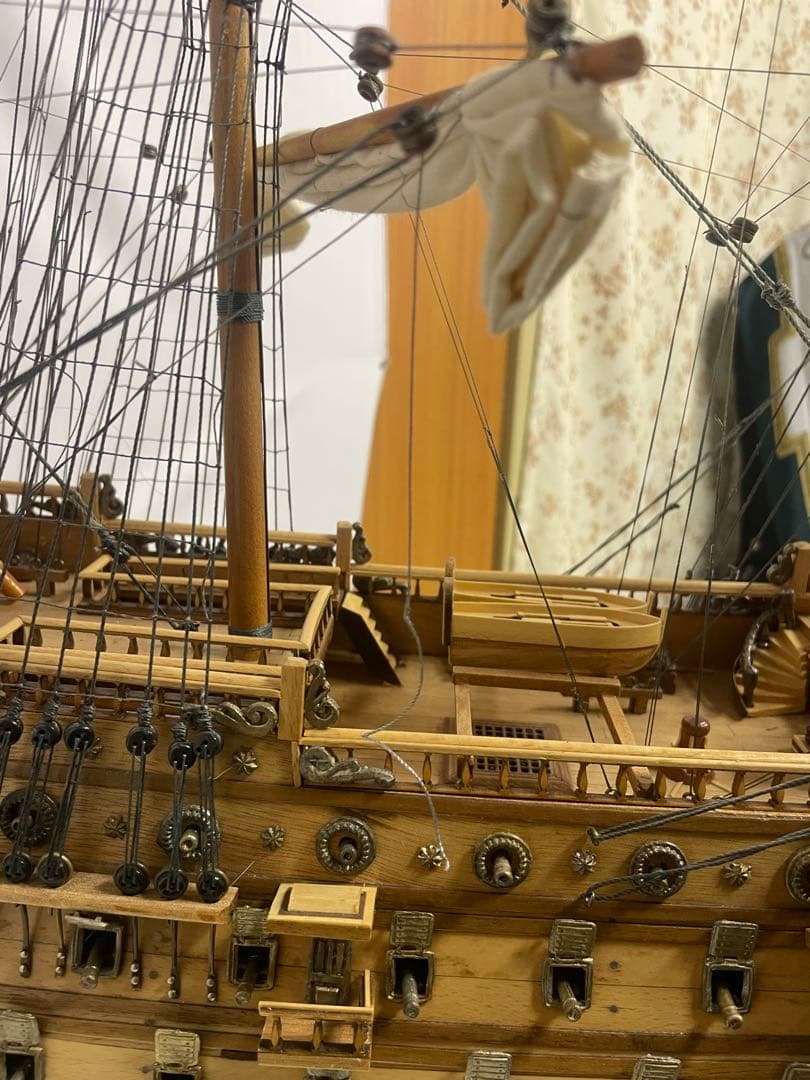 大航海時代の大型木製帆船模型　サンフェリペ号