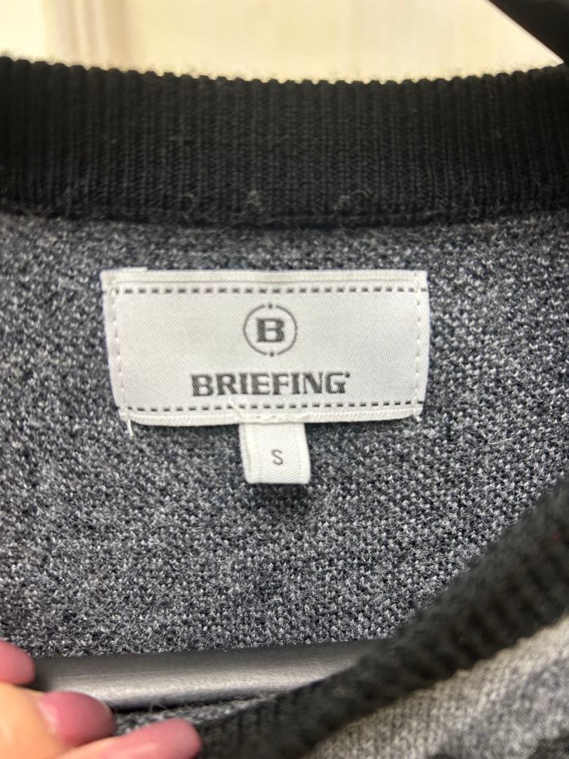 BRIEFING グレー カモフラ セーター S