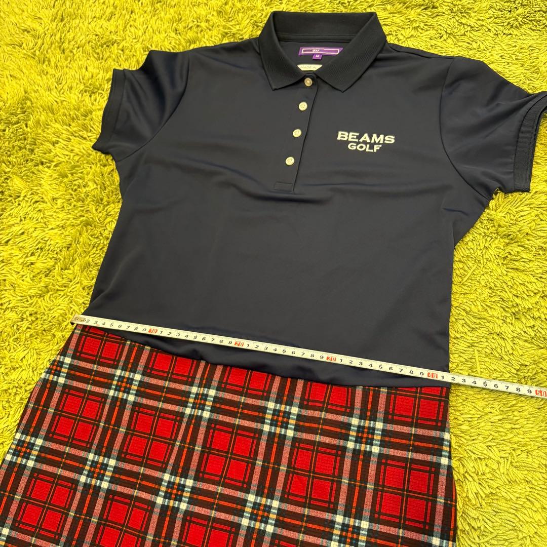 BEAMS GOLF ビームスゴルフ ポロ切替 ワンピース チェック柄 Mサイズ