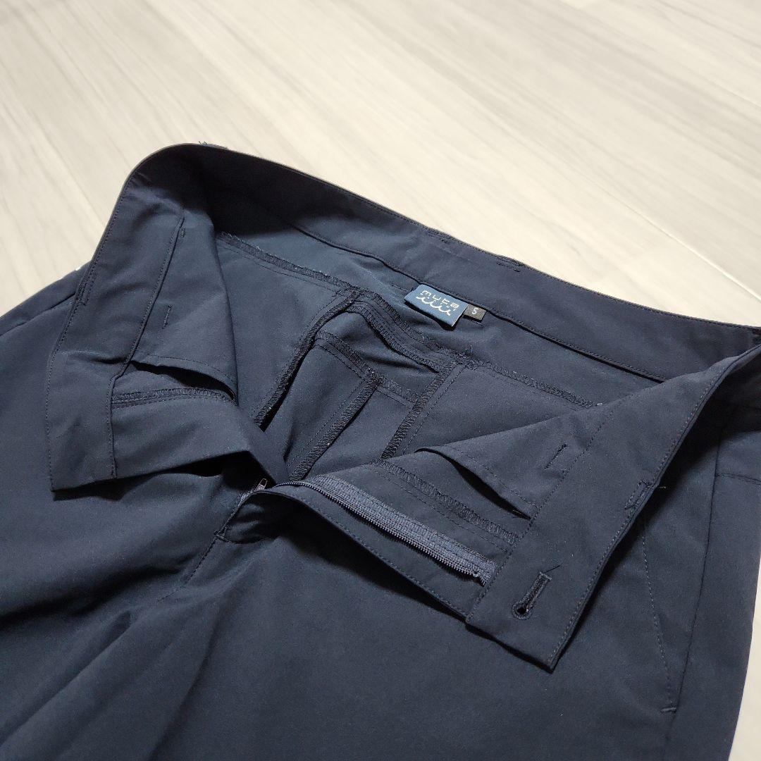 美品☆muta MARINE☆ゴルフハーフパンツストレッチ吸汗速乾 5(M)紺