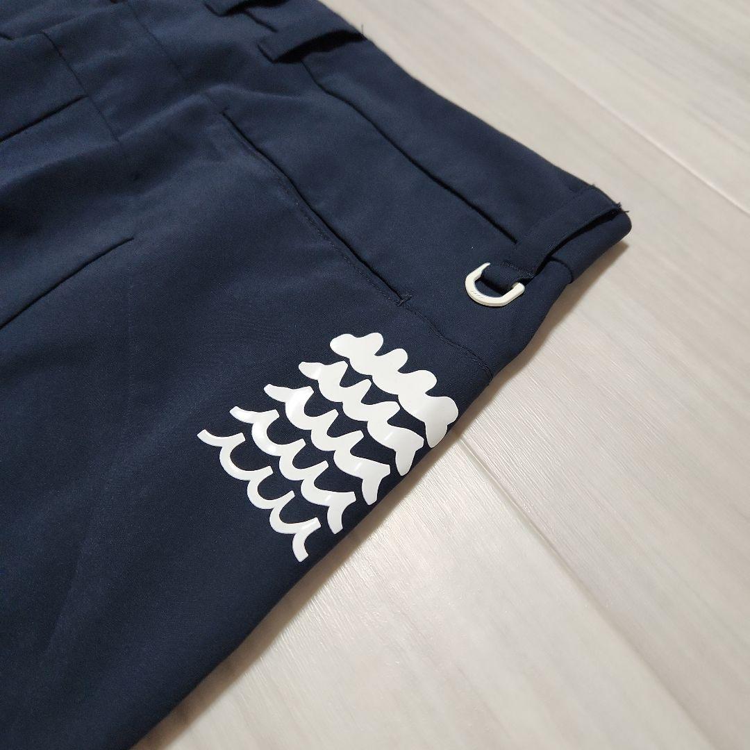 美品☆muta MARINE☆ゴルフハーフパンツストレッチ吸汗速乾 5(M)紺