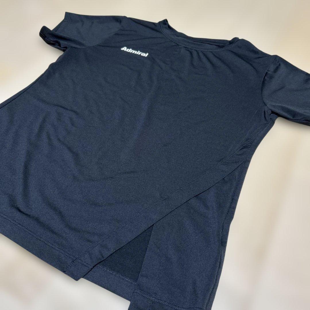 Admiral スリット入り黒Tシャツ M