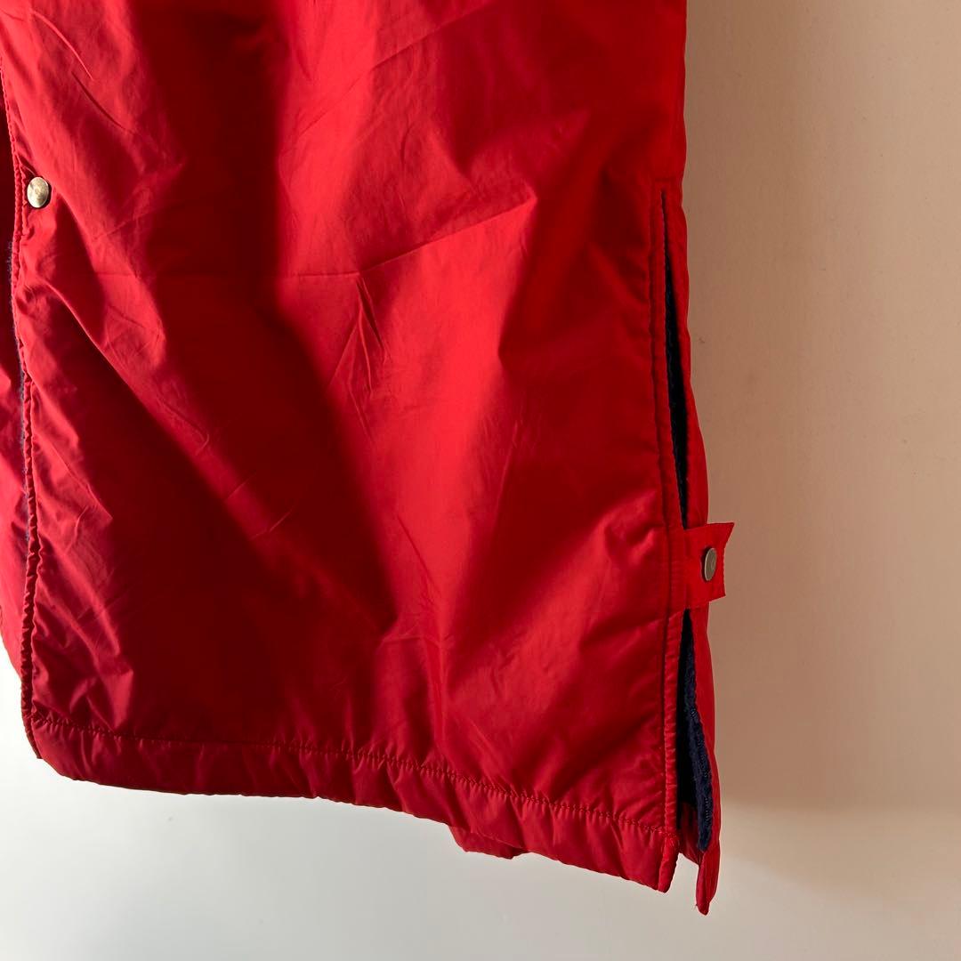 80s 90s adidas アディダス　フード付きベンチコート 赤 レッド