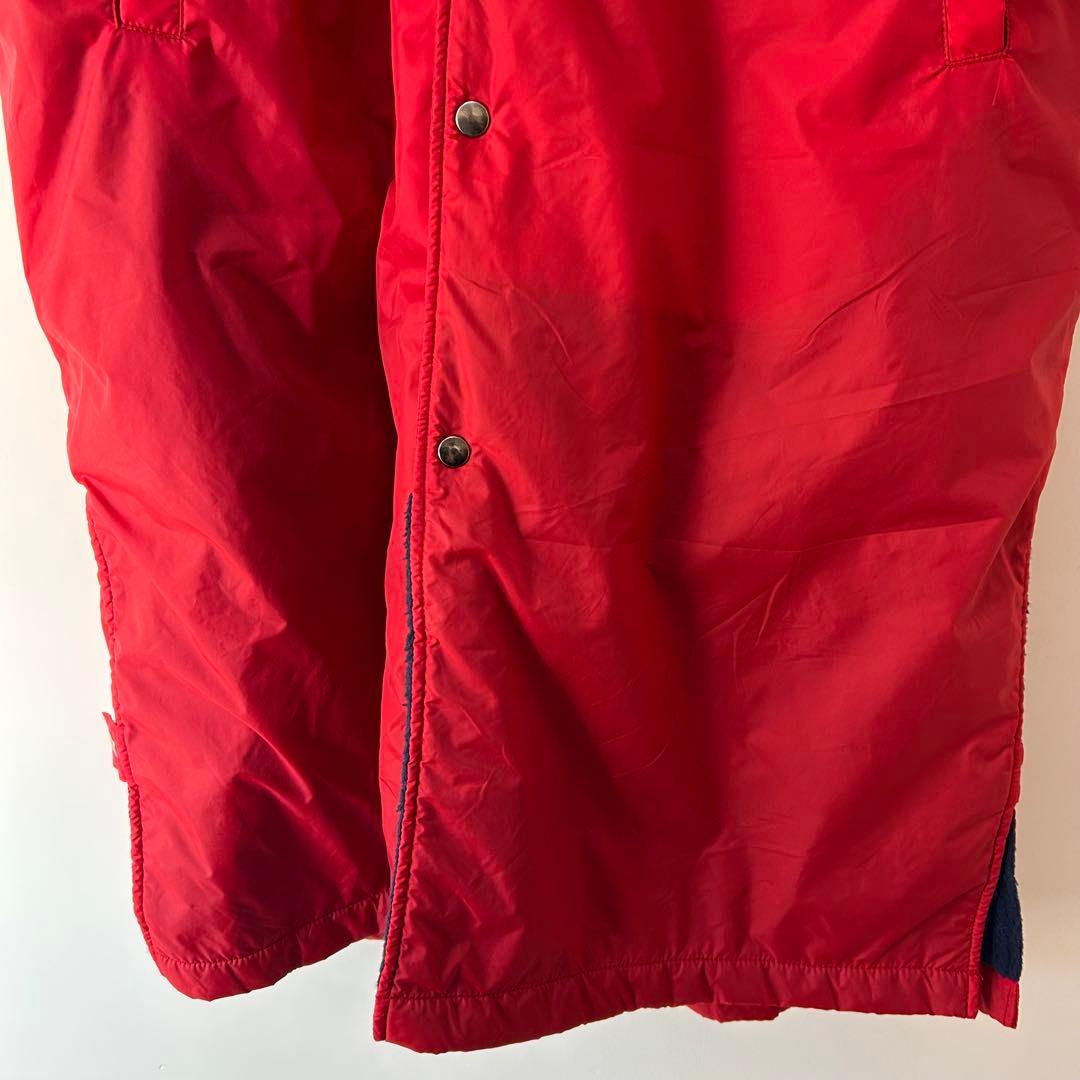 80s 90s adidas アディダス　フード付きベンチコート 赤 レッド