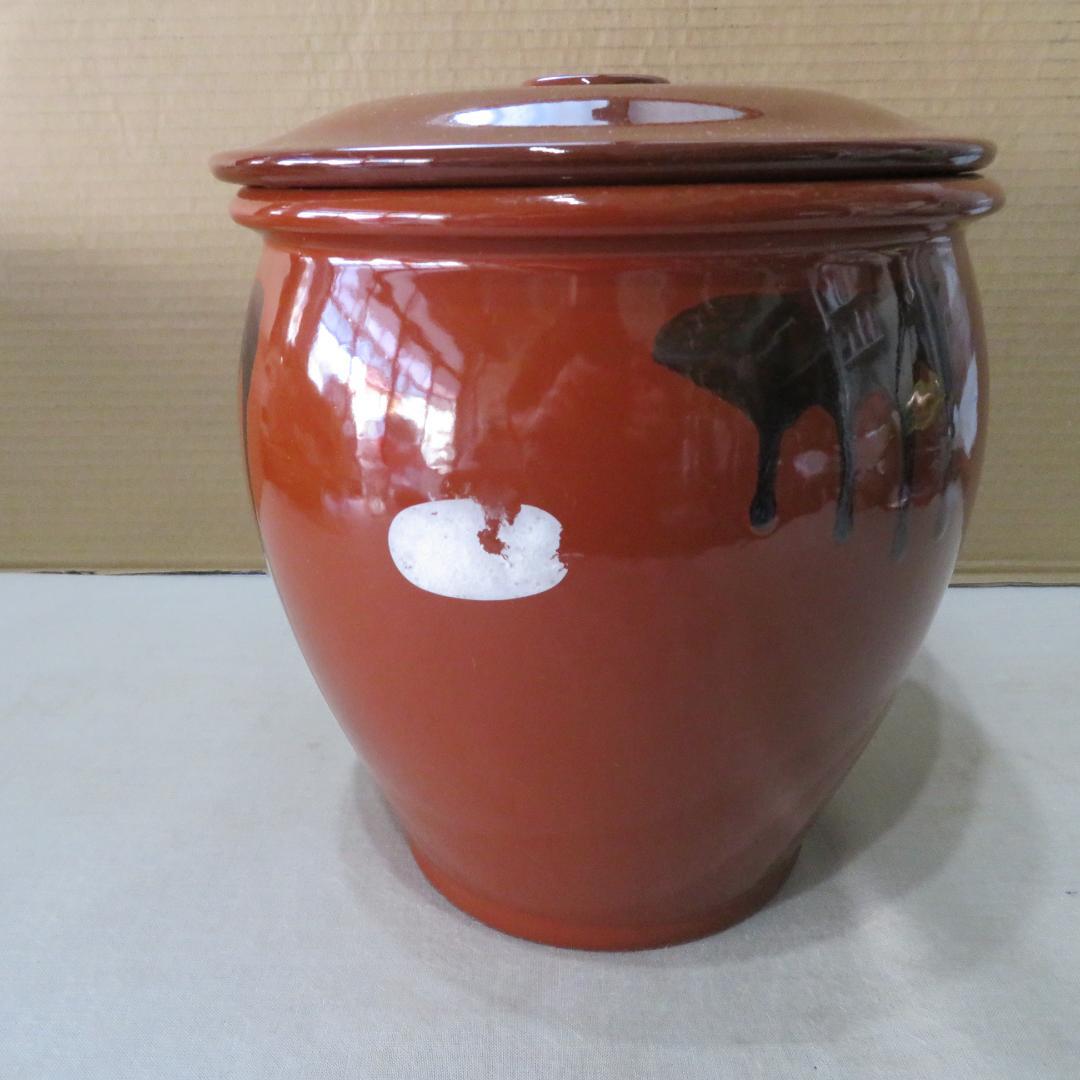 久松かめ　　３号　　　漬物かめ　　漬物容器　　　蓋付　　陶器