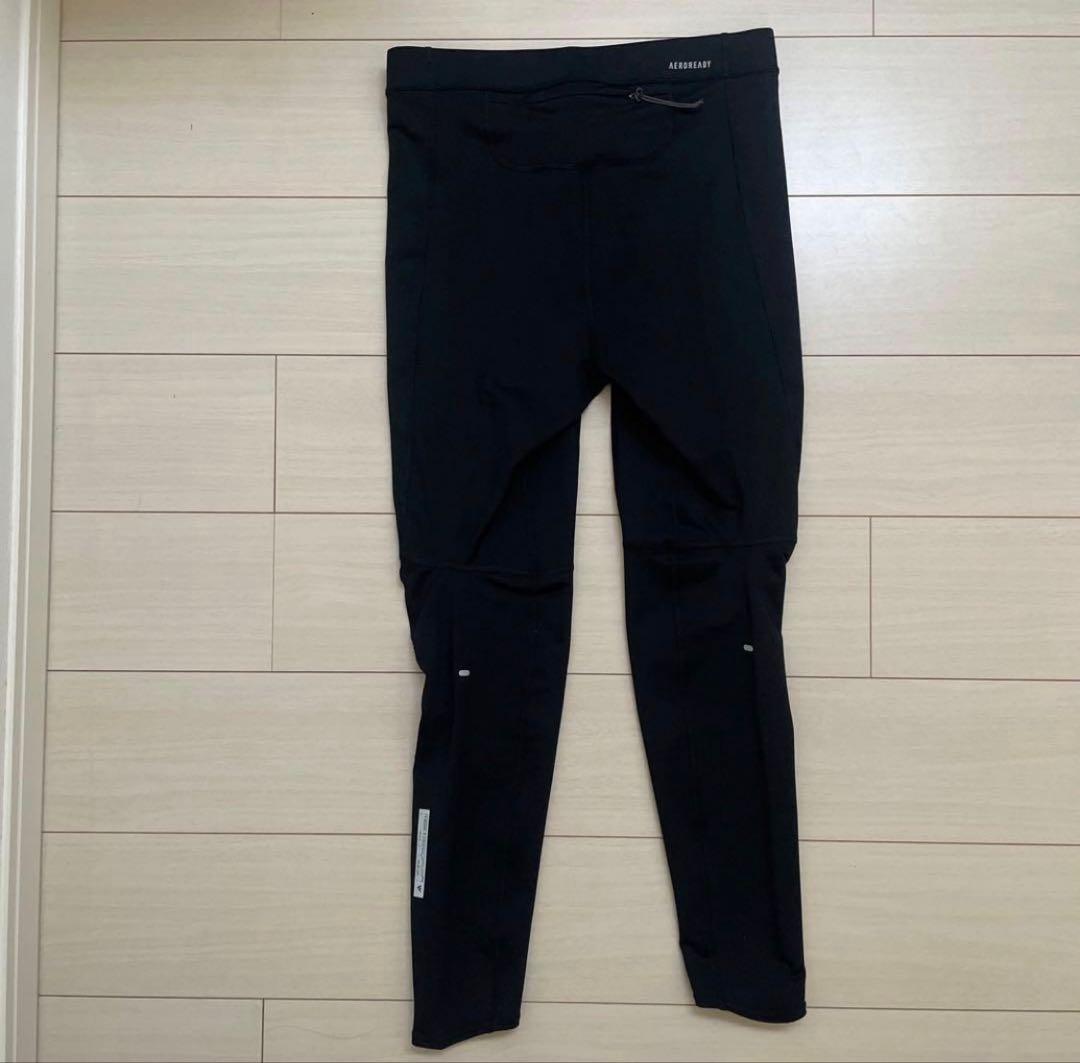 新品 XL アディダス 防寒 ランニングロングタイツ フリース裏起毛