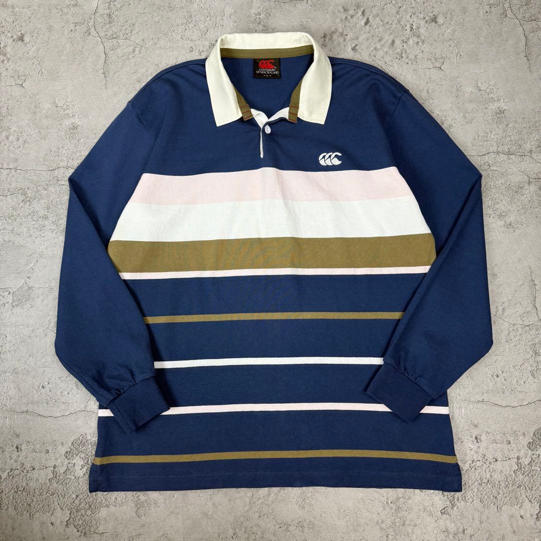 90's 00's Canterbury カンタベリー　ボーダーラガーシャツ